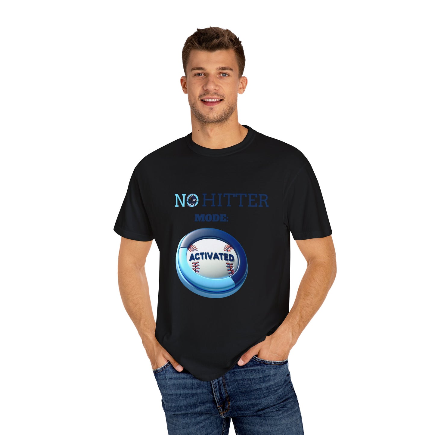 No Hitter Mode Activated Unisex Garment-Dyed T-shirt for Baseball Fans