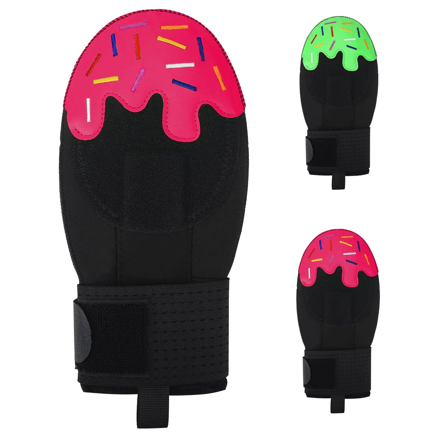 YWEIUAH Sliding Mitt Baseball Glove for Right or Left Hand Youth Baseball Hand Guard (Rose Red)