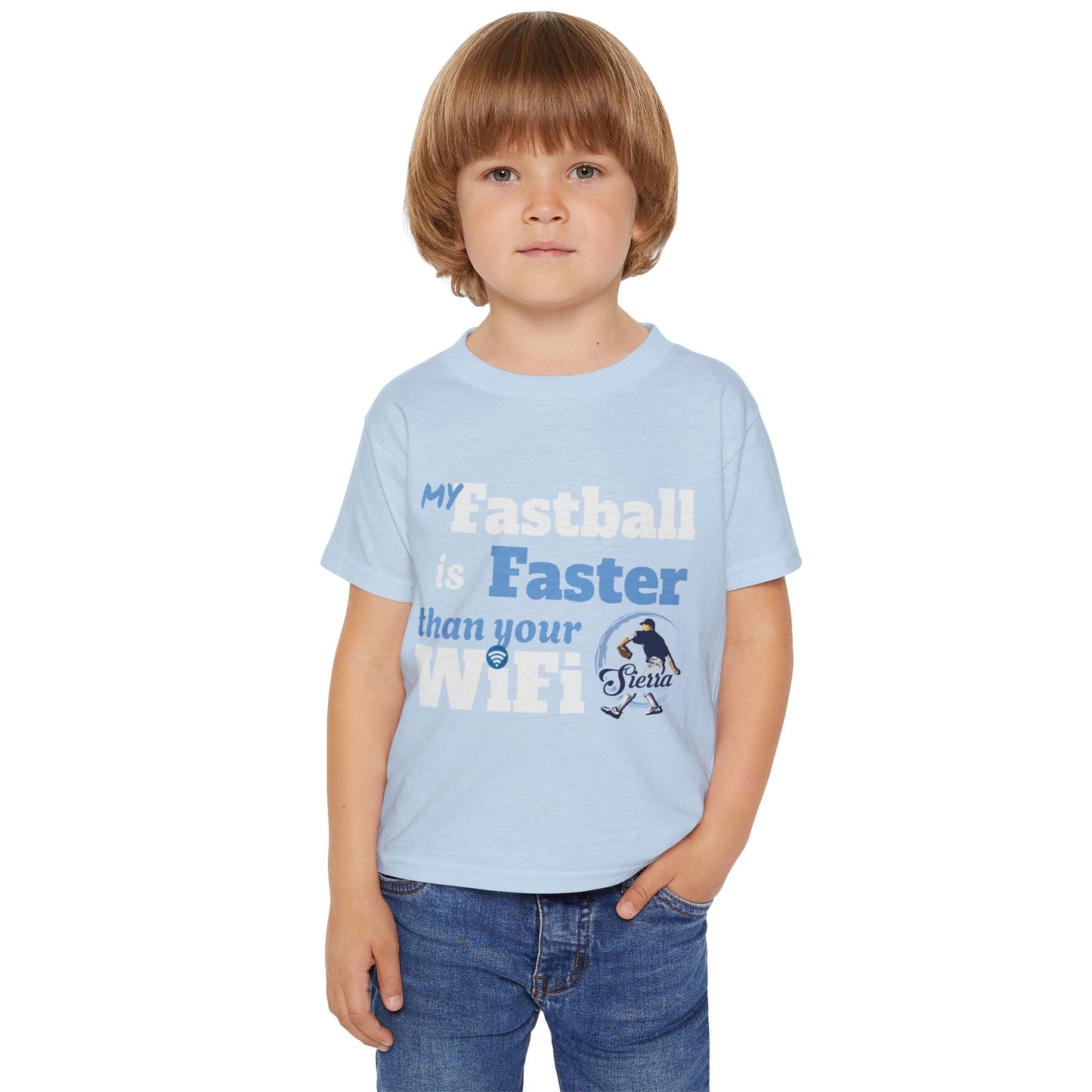 Kids' Baseball Tee - My Fastball is Faster than Your WiFi