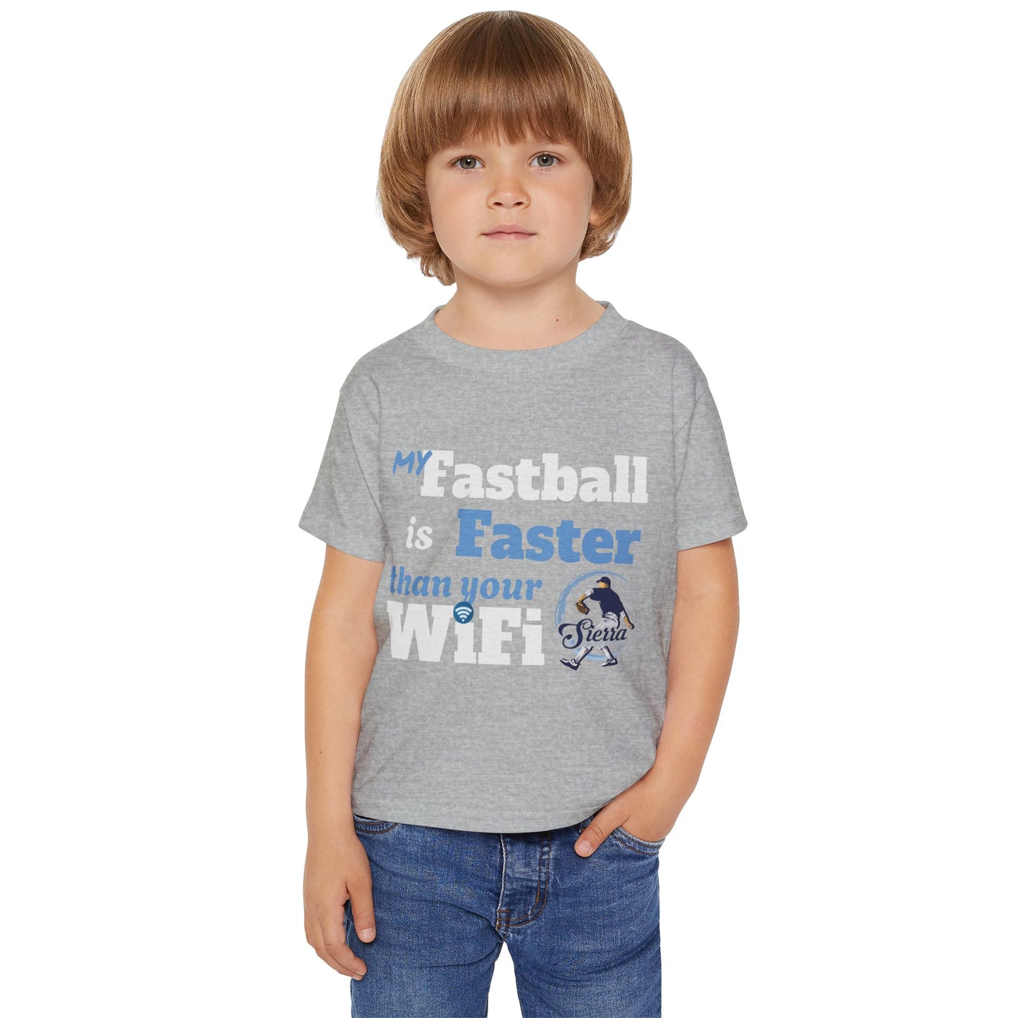 Kids' Baseball Tee - My Fastball is Faster than Your WiFi