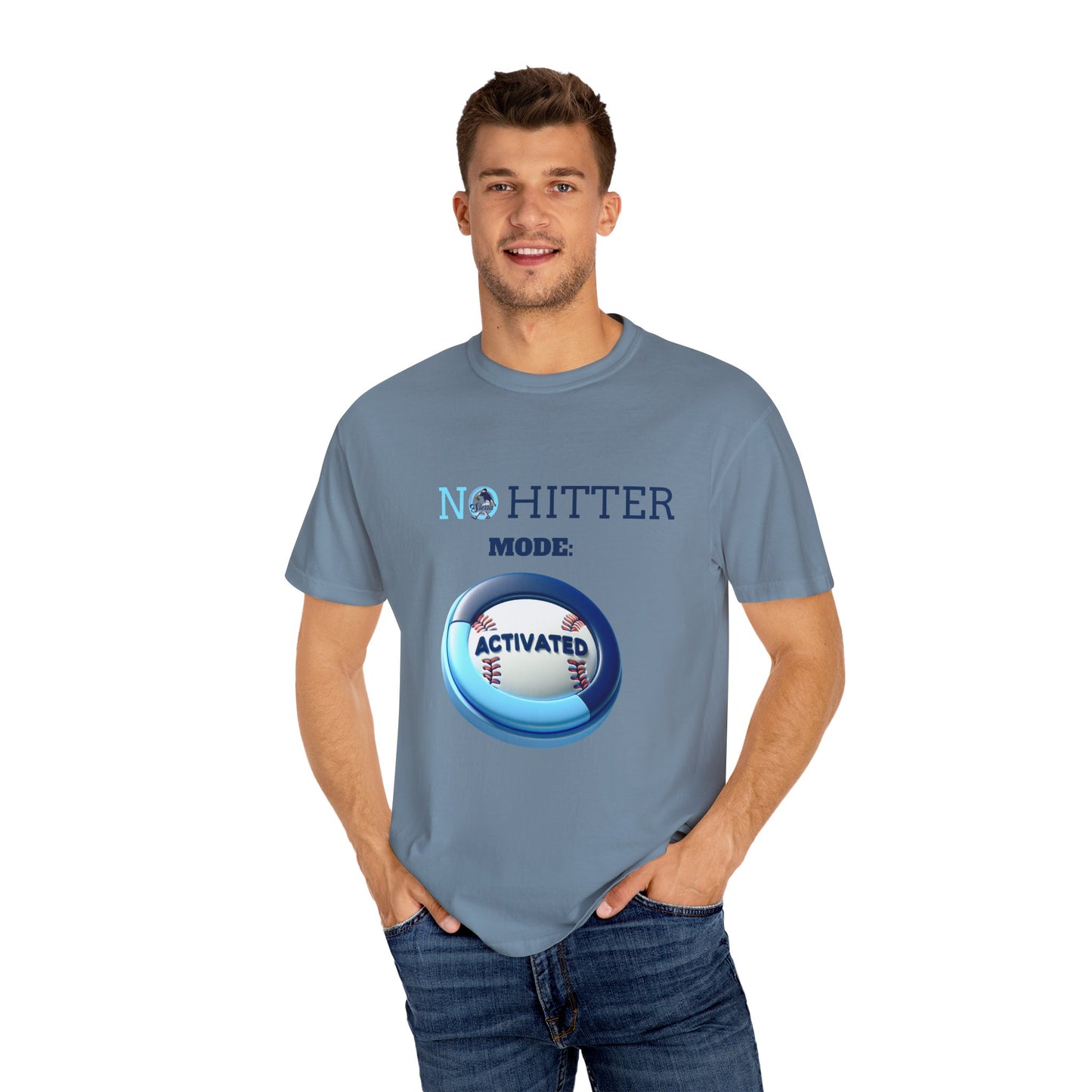 No Hitter Mode Activated Unisex Garment-Dyed T-shirt for Baseball Fans