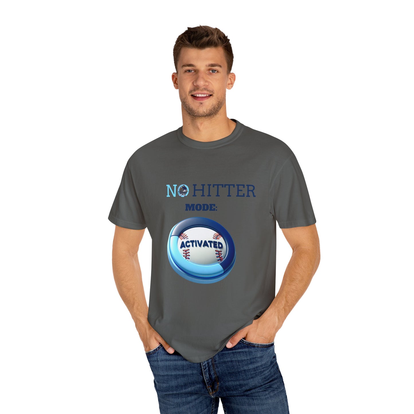 No Hitter Mode Activated Unisex Garment-Dyed T-shirt for Baseball Fans