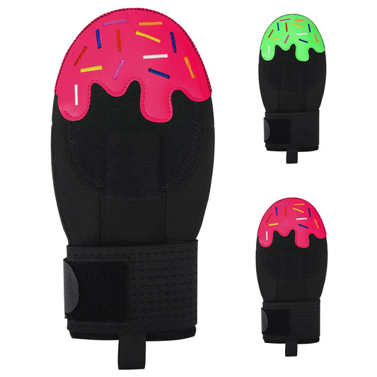 YWEIUAH Sliding Mitt Baseball Glove for Right or Left Hand Youth Baseball Hand Guard (Rose Red)